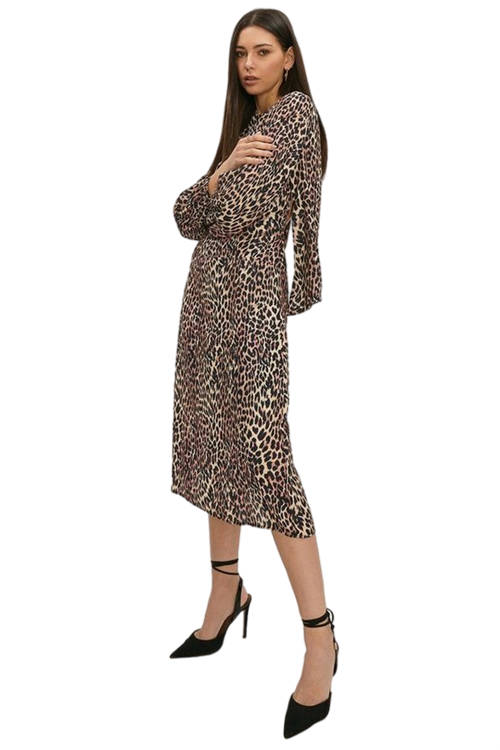 Jacques Vert Animal Cape Back Midi Dress BCC00171