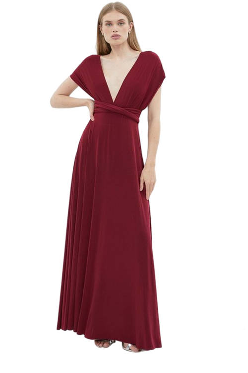 Jacques Vert Aubergine Multiway Bridesmaid Maxi Dress​ BCC01473