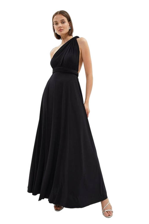 Jacques Vert Black Multiway Bridesmaid Maxi Dress​ BCC01473