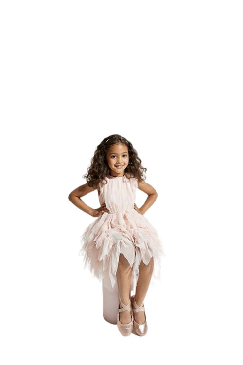 Jacques Vert Blush Girls Statement Ruffle Skirt Dress ACC01289