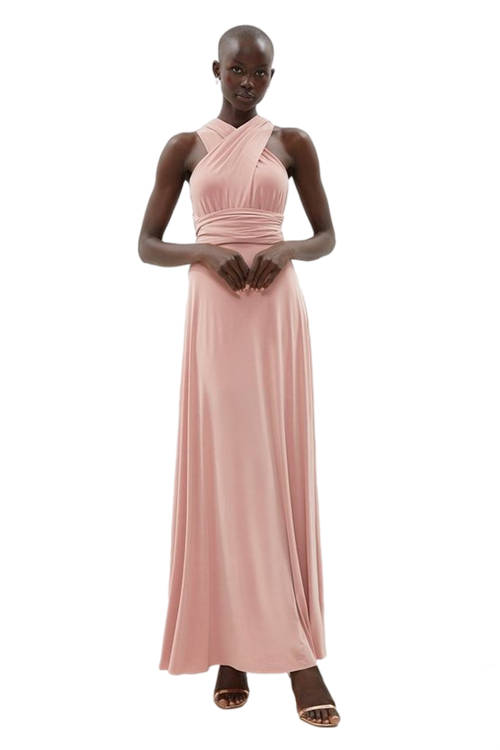 Jacques Vert Blush Multiway Bridesmaid Maxi Dress​ BCC01473