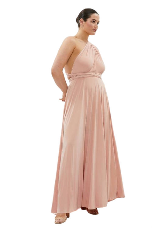 Jacques Vert Blush Plus Size Multiway Jersey Maxi Dress ACC95964