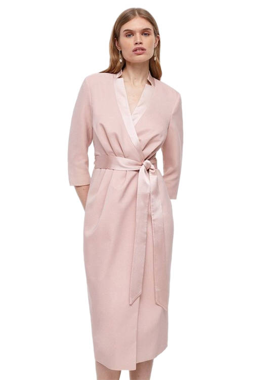 Jacques Vert Blush Premium Notch Neck Wrap Dress BCC02870