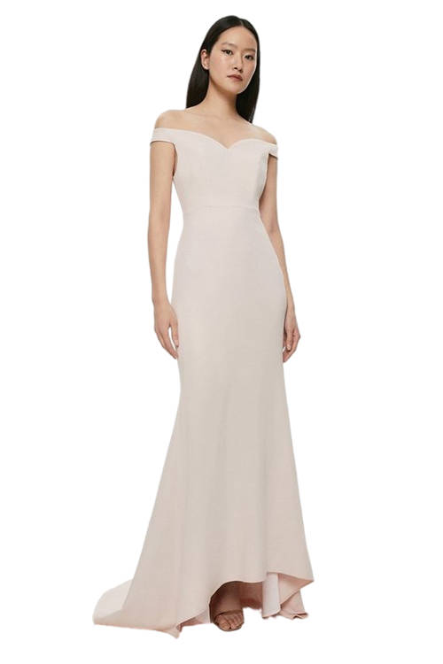 Jacques Vert Blush Sweetheart Bardot Maxi Dress ACC02923