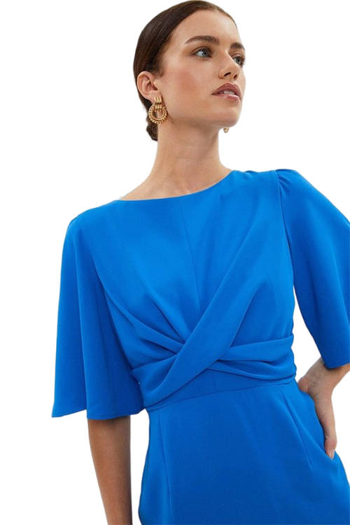 Jacques Vert Cobalt Petite Drape Detail Pencil Dress BCC03255