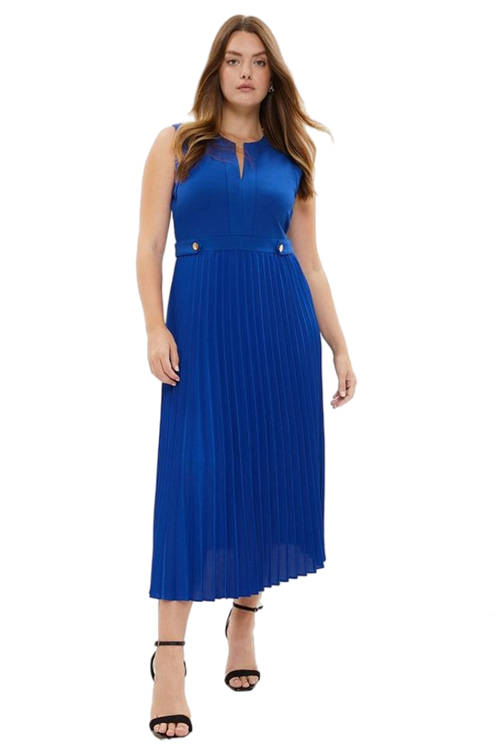 Jacques Vert Cobalt Plus Size Sleeveless Ponte Top Midi Dress BCC01617