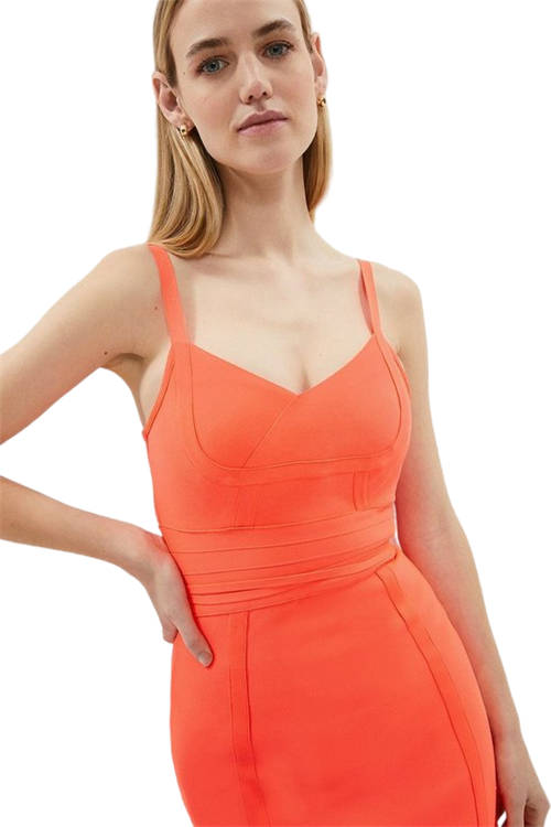 Jacques Vert Coral Sculpting Strappy Bandage Dress ACC03268