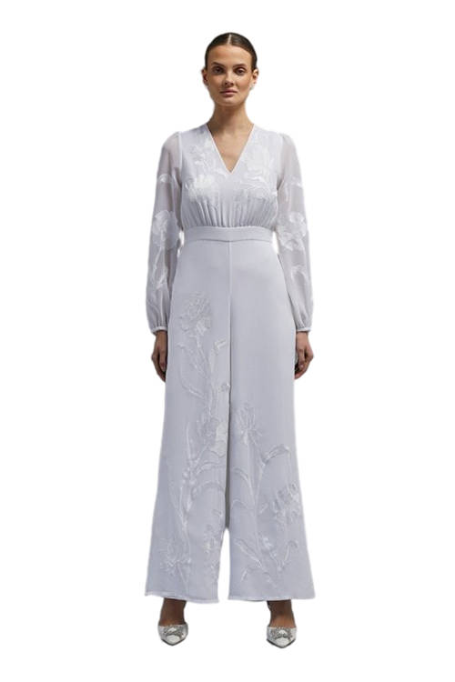 Jacques Vert Embroidered Satin Jumpsuit BCC00550