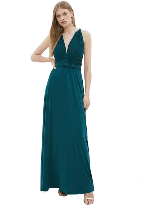 Jacques Vert Forest Multiway Bridesmaid Maxi Dress​ BCC01473