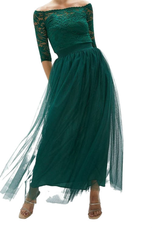 Jacques Vert Forest Tulle Maxi Skirt ACC01271