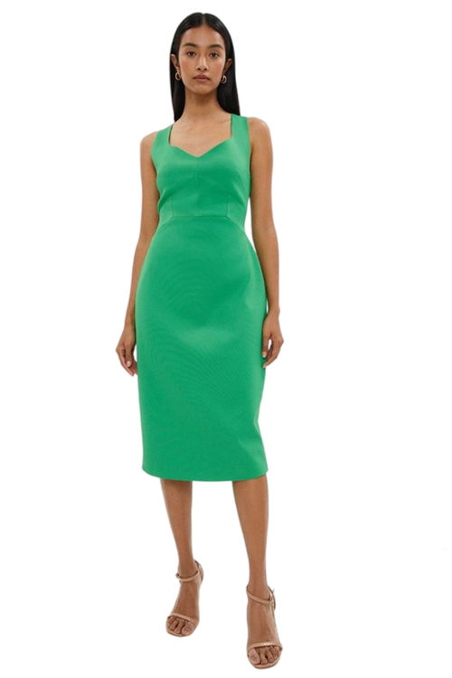 Jacques Vert Green Premium Italian Fabric Panelled Pencil Dress BCC03616