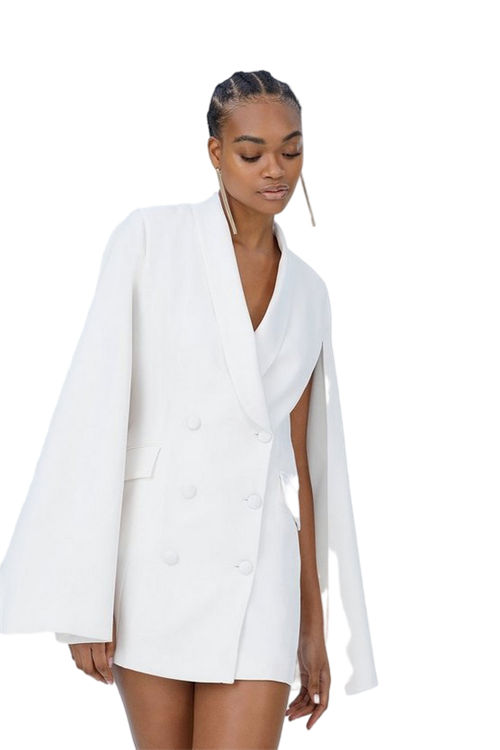 Jacques Vert Ivory ​​​Premium Cape Back Blazer Dress BCC02865