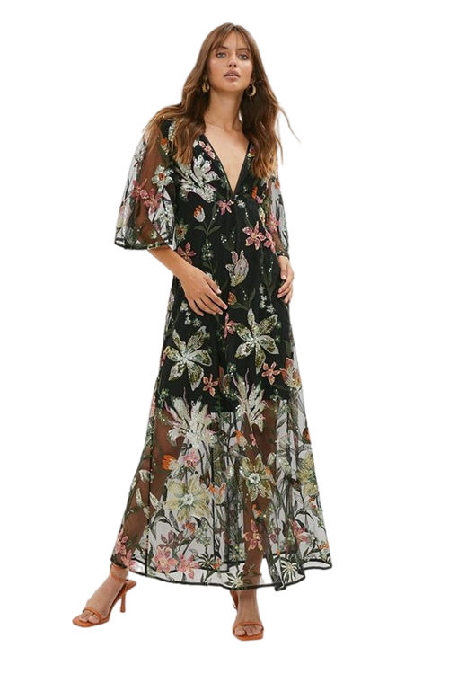 Jacques Vert Midi Dress In Floral Sequin​ BCC03426