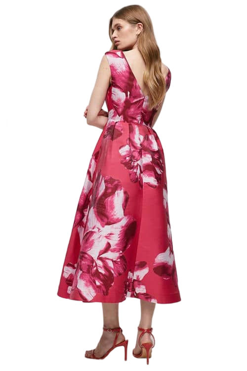 Jacques Vert Pink Premium Placement Jacquard Midaxi Dress BCC04946 ...