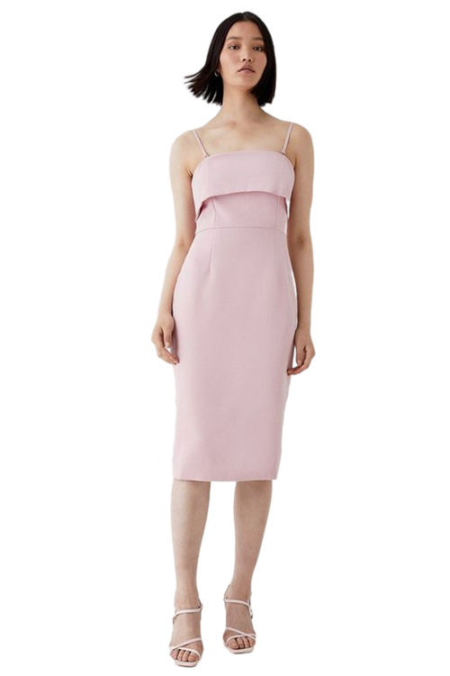 Jacques Vert Pink Strapless Fold Detail Pencil Dress BCC05188