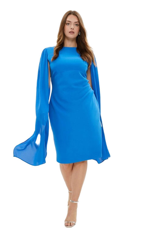 Jacques Vert Plus Size Cape Sleeve Pencil Dress BCC02771