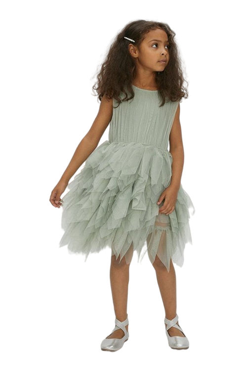 Jacques Vert Sage Girls Statement Ruffle Skirt Dress ACC01289