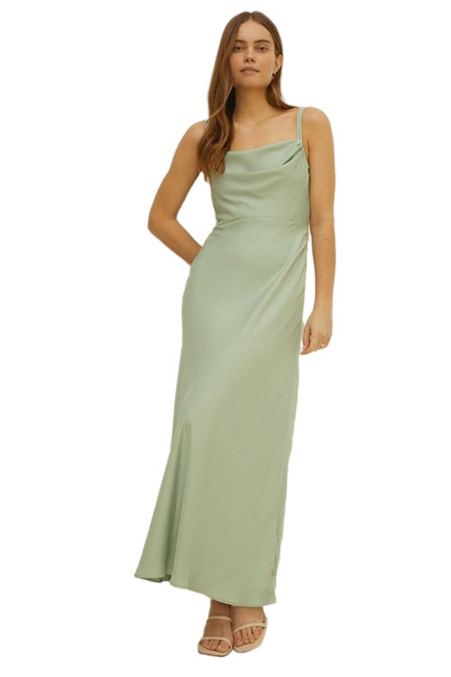 Jacques Vert Sage Oasis Cowl Double Strap Maxi Dress ACC02963