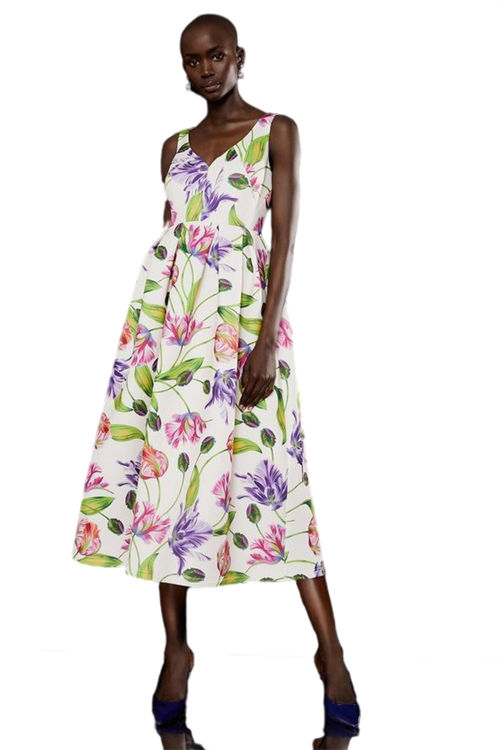 Jacques Vert Tulip Full Skirt Midi Dress BCC03021